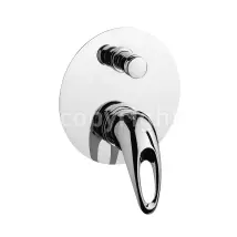 Crosswater – Komo Single Lever Manual Shower Valve with Diverter – Chrome Finish – 155 mm Diameter – 79 mm Depth