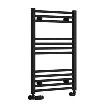 Reina - Capo Straight Heated Towel Rail 800mm H X 400mm W - Black