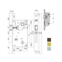Cerradura Para Madera Interior Centro E50 Baño Ot 1005 Agb