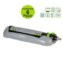 Multipack Da 6 Pz Irrigatore Oscillante Per Giardino 12-18 Ugelli Fino A 360 Mq Verdemax