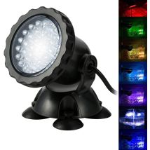 Benobby Kids - Faretto Per Acquario Con Base Ip68 3,5 W 12 V Faretto Lampada Illuminazione Sommergibile Multicolore Angolo Regolabile Lampada 