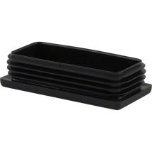 Lamellenstopfen 80x30mm Für Vierkantrohr - Rohrstopfen Rechteckig Ideal Zur Rohrabdeckung Von Metallrohren Und Aluprofilen, Wandstärke 2,5-4,5mm, 