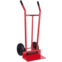 Carretilla MAXIMA Impinchable 300-350 kg – Tubo de acero pintado – Mangos antideslizantes – Ruedas de goma maciza o neumáticas