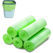 Organic Trash Bags 30 Liters, 100 Pieces, Tear-proof Trash Bags, Kitchen Food Trash Bags, 100% Compostable And Biodegradable Bags, Corn Starch Trash 