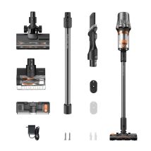 Deerma Aspirapolvere Verticale Senza Fili 450w/45kpa - Autonomia 60min, 1l, Luce Verde Rileva Polvere + Schermo, Spazzola Multisuperficie + Antiacaro 