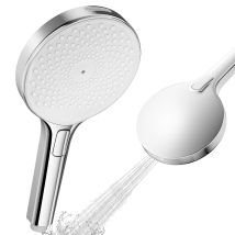Auralum Max - Teleducha Con 4 Tipos De Chorro, Rociadores De 140 Mm Ducha Mural, Rociador Redondo 4 En 1