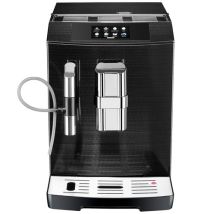 Modena ONE TOUCH – Einbaukaffeevollautomat – gebürsteter Edelstahl – Schwarz – 3 Jahre Garantie