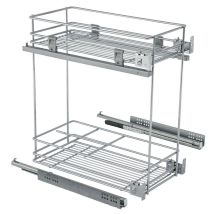 Botellero y cesta Partner M600 Cromo – Guía Muss Hettich – Fijación lateral