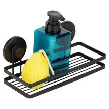 Bathroom Solutions - Schwarzer Saugnapf-badezimmerkorb, 25 X 10 X 8,7 Cm
