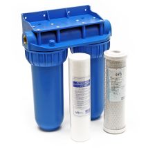 Naturewater - Nw-br10b2 Filtro De Agua Doble 32.89mm (1'), Cartucho-pp Sedimentos Y Carbón Activado