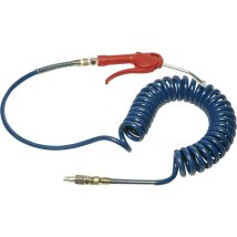 Steiner Ausblaspistole Set mit JWL Stahlkupplung und Nippel – hochflexibel, knickfest, silikonfrei, UV-beständig – 10 bar – 6 m – Ø 6,5 mm