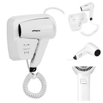 Secador De Pelo Physa Sicco De 1200 W Para Piscinas De Hotel, De Pared, Blanco.