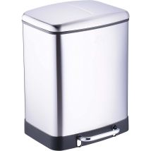 Dirt Devil Pattumiera Doppia 2x12 L Acciaio Inossidabile Antiodore 37x34.4x50cm
