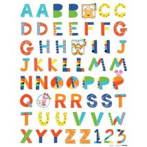 Sticker Mural Winnie the Pooh e Lettere dell'Alfabeto – 1 Foglio 65x85cm – Adesivi Removibili e Riposizionabili – AG ART