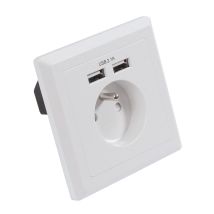 Gefom 400250 - Presa Da Incasso Usb, Colore: Bianco