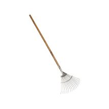 Escobilla de mano – Acero inoxidable – Mango de madera de fresno – Ideal para barrer hojas y hierba – Edelgart