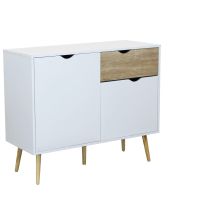 Homeness - Salle De Cabinet Du Buffet Intérieur Salon En Bois Avec 1 Tiroir Et 2 Portes D'Élégance