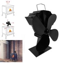 Ventilateur De Poêle À 4 Pales Pour Poêle À Bois, Répartition Efficace De La Chaleur Pour Poêle À Bois Et Poêle À Bois
