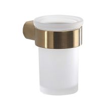Sapho Gedy Pirenei - Zahnputzbecher Mit Halter, Milchglas/gold Matt Pi1088