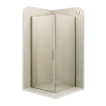 Mampara De Ducha Nicole 85x80x195cm, Reversible, Puerta Abatible 85 Cm, Ajuste 83,5-85,5x79,3-80,8cm, Perfiles Cromados, Cristal Transparente 8mm