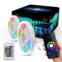 Striscia Led10m Smart Home Wifi Striscia App Striscia Luminosa Rgb Dimmerabile Striscia Luminosa