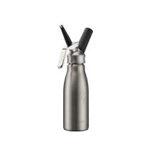 Siphon für Schlagsahne 1L aus Edelstahl – Ergonomisches Design – 2 Düsen – Ideal für professionelle Küchen
