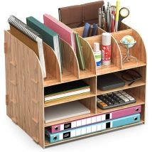 Schreibtisch-organizer Aus Holz, Lesfit Designer Schreibtisch-aufbewahrungsset, Multifunktionaler Schreibtisch-organizer Für Stifte, Bleistifte, A4-
