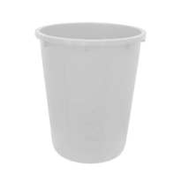 Poubelle En Pvc 100 Litres Cm 53x66 H Empilable Sans Couvercle Couleur Blanche Usage Agricole