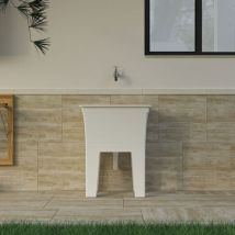 Mongardi - Lavatoio Monoblocco In Resina 59cm Bianco - 7851c98