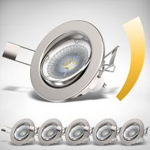 B.k.licht - Lot De 6 Spots Led À Encastrer Dimmables Orientables Spots Plafond À Encastrer