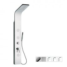 Colonna Doccia Attrezzata Wonder In Acciaio Inox Spazzolato Con Cascata
