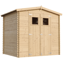 Wooden Garden Shed- Pent Shiplap Wooden Shed 8 X 7 Ft /4.33 M2 - Outdoor Garden Shed With Impregnated Floor- Wooden Garden Storage Shed, 19 Mm Planks 