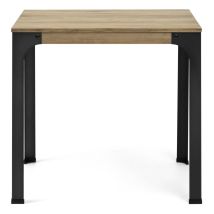 Mesa Bristol Cuadrada 59x59x75cm En Madera Maciza De Pino Acabado Vintage Estilo Industrial