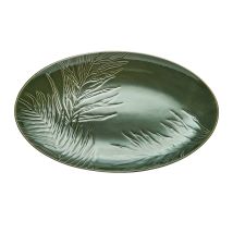 Mikasa Garten Steingut Ovale Servierplatte, 36cm, Grün