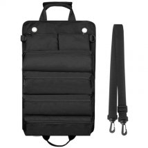 Schwarze Aufrollbare Werkzeugtasche Für Männer/frauen, Langlebiger, Wasserdichter Rollwerkzeug-organizer, Multifunktionaler Schultergurt, Tragbare, 
