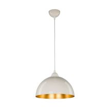 Pendelleuchte aus weißem Metall – Höhe 60 cm – Breite 30 cm – 1 x E27 60 Watt – ASZ0948