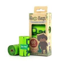 Beco Pets – Eco-Friendly Poop Bags – 60 Bags – Fully Degradable Plastic – Thicker & Larger Size
