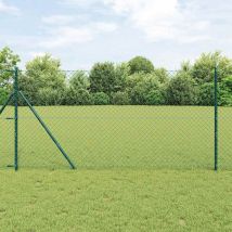 Kettenzaun Grün 10 X 1.2 M Stahl Vidaxl