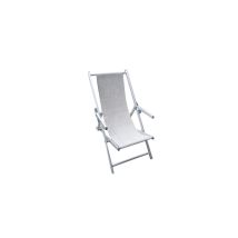 Cosma - Tumbona Con Reposabrazos De Aluminio Y Tela Gris Mod. Mare