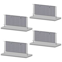 Zelsius - Soporte Universal Para Paneles Solares De Balcón Para 4 Paneles Solares Kit De Montaje