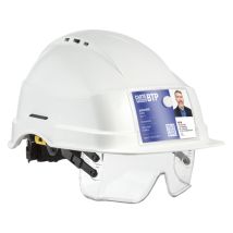 Casque De Protection Iris 2 Ventilé Et Porte-badge - Blanc - Auboueix