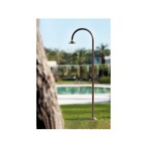 Fontealta Pooldusche ORIGO C50 R.M – Warm- und Kaltwasserdusche aus Kupfer – Kopfbrause ø 210 mm – Kreuzgriff-Ventil – 1/2" Innengewinde