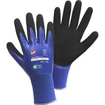 L+d - Guantes De Nitrilo Aqua Talla 10 Azul / Negro Nailon Con Nitrilo Dopado En 388 Ppe Ii (por 12)