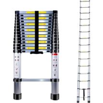 Scala Telescopica In Alluminio, Scala Domestica Multiuso, Regolabile In Altezza, Carico Massimo 150 Kg Riparazioni Domestiche, Deposito In Soffitta - 