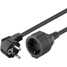 Cavo di trasmissione Goobay 93095 – Nero – 10 m – Spina angolare F maschio e femmina – 1,5 mm², 250 V, 16 A