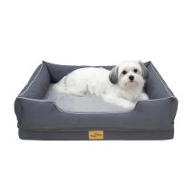 Bingopaw - Lit Pour Chien Déhoussable - Mousse À Mémoire De Forme – Tissu Oxford Imperméable Et Fausse Fourrure De Lapin Doux - Antidérapant - M 