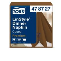 Tork 478727 Linstyle Tovagliolo Dinner Marrone Premium (piegato In 4), Monovelo, 12 Pacchi X 50 Tovaglioli (600 Pz), 39 Cm (lungh.) X 39 Cm (largh.)