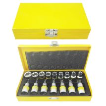 Trade Shop - Kit Chiavi A Bussola Torx Maschio E Femmina Helved Da 16pz Cromovanadio Hld10118 -