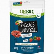 Fertilizzante universale 500g – Fertilizzante organico NPK 4-3-7 arricchito con alghe marine – Orbio