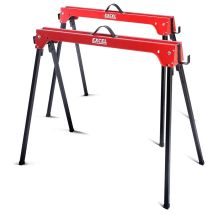 Excel Twin Pack 5157 Compact Folding Steel Saw Horse Heavy Duty 500kg Saw Bench